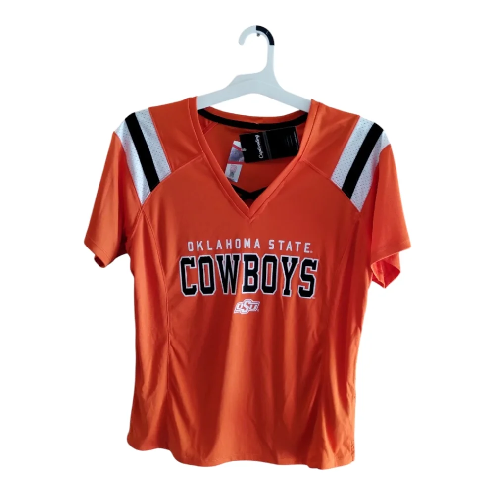 Women's Orange Oklahoma State Cowboys Jersey Top NWT Size Large - Picture 4 of 5